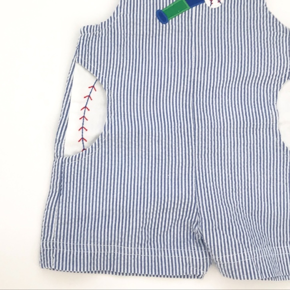NWOT Florence Eisemen Seersucker Shortalls - Picture 3 of 8